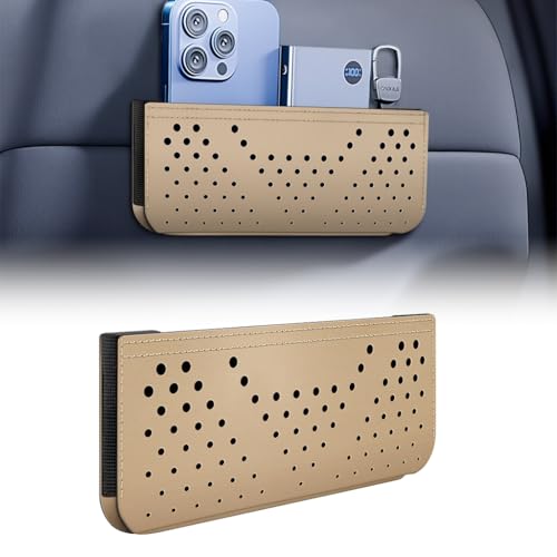 STHIRA® Car Storage Pouch for Dashboard PU Breathable Utility Pouch Peel-and-Stick Storag STHIRA® Car Storage Pouch for Dashboard PU Breathable Utility Pouch Peel-and-Stick Storag